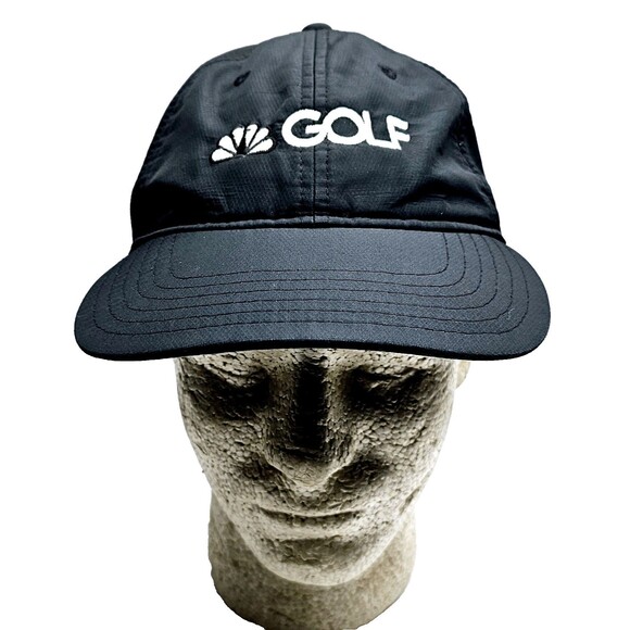 Taylor Made NBC Golf Hat Peacock Logo Cap Adjustable Hook Loop Black Unused EXC! - Picture 5 of 11